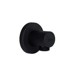 Подключение для шланга Qtap Spojeni округлое QTCRBB030 Black matt, Черный матовый