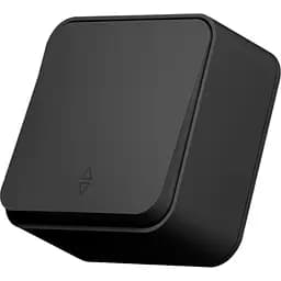 Вимикач зовнішній одноклавішний Videx Binera прохідний чорний графіт IP 20 1 шт.