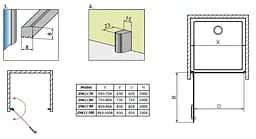Душові двері Radaway Arta DWJ I 80 см 386071-03-01R - мініатюра 8