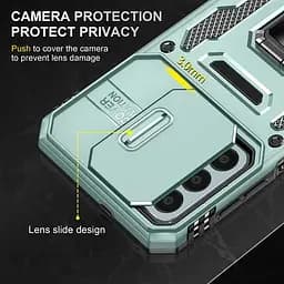Ударостійкий чохол Camshield Army Ring для Samsung Galaxy A14 4G/5G Зелений / Light Green - мініатюра 2