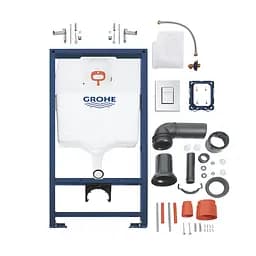 Комплект 4 в 1: Інсталяція GROHE Rapid SL 3 в 1 3884966Q + Унітаз безободковий Kroner Eifel WHI483429 TORNADO з сидінням Slim Duroplast / Soft-close / Quick relase KE483429WHIT (3884966KE483429) - мініатюра 4