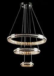 Світлодіодна люстра Splendid Ray 50503J/600+400+200/3 LED з кришталем, хром, 100 Вт, з пультом і димером - мініатюра 3