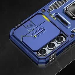 Ударостійкий чохол Camshield Army Ring для Samsung Galaxy S25 FE Синій / Navy - мініатюра 6