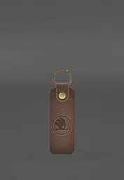 Кожаный брелок для Авто Skoda темно-коричневый Crazy Horse