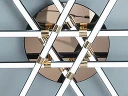 Стильна стельова LED-люстра для залу Diasha SX8258/6BK, чорно-золота, 107 см, 140 W - мініатюра 5