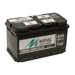 Аккумулятор 6СТ-80 Ah MIDAC ITINERIS START STOP AGM, 12V, 80Ah, R EN800А