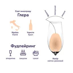 Ігристе вино I Castelli Prosecco DOC Spumante Rose, 12,5 %, 0,75 л (839849) - мініатюра 2