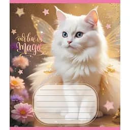 Зошит учнівський "Кішка фея" Leader 024-560046L-3 в лінію, 24 аркуші