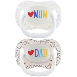 Пустышка силиконовая симметричная Canpol babies LoveMum&Dad 0-6 месяцев 2 шт. (34/939)