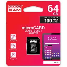 Карта пам'яті Goodram 64GB microSDXC Class 10 (M1AA-0640R12) - мініатюра 5