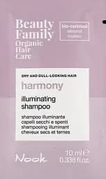 Шампунь для блиску сухого і тьмяного волосся Nook BEAUTY FAMILY HARMONY 10 мл