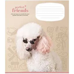 Тетрадь ученическая Школьник Perfect friends в клетку 12 листов 30 шт. (012-3250K)