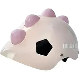 Дитячий захисний шолом MS 4887 з підсвічуванням і дизайном динозавра 26х21х16 см бежевий