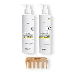 Комплексний набір для всіх типів волосся Nori Micellar та гребінь для волосся Hillary