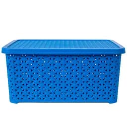 Кошик Diomedea з кришкою 34.5x24.5x15.5 см 10 л блакитний (К13-439)  - мініатюра 2