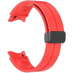 Ремінець для Samsung Galaxy Watch 5 44mm - червоний ширина кріплення 20мм силікон Watchbands Cls-black (W34-3WB91937766)