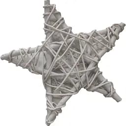 Декоративное украшение Yes! Fun Звезда 25 см ротанговое белое (974256)