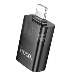 Переходник адаптер Hoco ua36 - ip to USB с индикатором LED черный