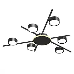 Світильник Videx під лампу 6xGX53 накладний з підсвіткою чорний (VL-SPF22B-BB)