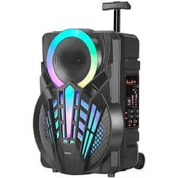 Колонка портативна — караоке система Hoco DS40 8-inches BT speaker with trolley з ручкою на колесах