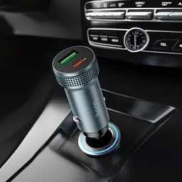 Автомобільний зарядний пристрій HOCO Z49B Level PD38W(1C1A) car charger сірий - мініатюра 3