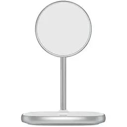 Зарядний пристрій Qi Baseus Swan Magnetic Desktop Bracket Wireless Charger (WXSW-02) білий