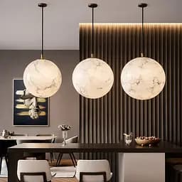 Підвісний світильник-куля з імітацією мармуру Ø 30 см Line F SGJ27-300