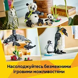 Конструктор LEGO Creator Дикі тварини сімейство панд 626 деталей (31165) - мініатюра 11