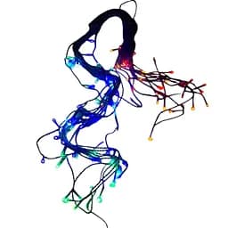 Світлодіодна новорічна гірлянда Devilon бахрома миготлива  RGB LED 100 л 3м (950125)