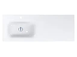 Умивальник Miraggio JESSEL 1200 L (0001057) Miramarble, Глянцевий, Накладний/Врізний/Над пральною машиною, Білий - мініатюра 4