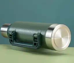 Термос OldBro з ручкою 304 Stainless steel ударостійкий зелений 1 л - мініатюра 5