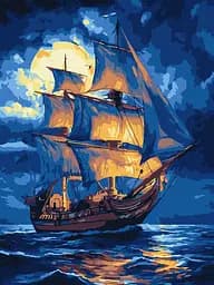 Набор для росписи по номерам Легенда волн, Ideyka, 30x40 см, КНО6372