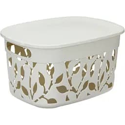 Кошик з кришкою, білий ротанг 5.5 л (2362-IH-біл.ротанг)