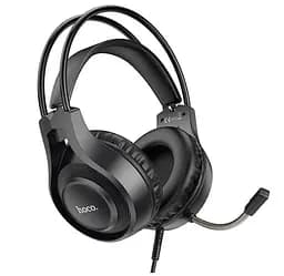 Игровые проводные наушники Hoco W106 Tiger с микрофоном (Черные)