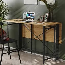 Стол-книга трансформер Орион 3 Ferrum-decor 750x1150x880 Черный металл ДСП Дуб Артизан 16 мм (FRD-105086)