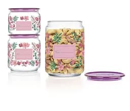 Набір банок Luminarc Plano Irises з кришками, 3 шт. (6657062)