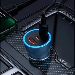 Автомобільний зарядний пристрій Baseus Golden Contactor Pro Quick Charger USB+2Type-C 65W CGJP010003 Blue - мініатюра 3