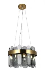 Люстра світлодіодна для високих стель у сучасному стилі Levistella 909XL3066-6 GD+BK 400MM
