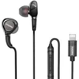 Наушники Remax RM-655i Lightning Metal Wired Earphone for Music & Call черные