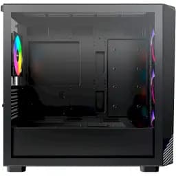 Корпус Montech X5M, Black, Mid Tower, без БЖ, для Micro ATX / Mini ITX, 1xType-C / 1xUSB 3.0 / 1xUSB 2.0, макс. CPU - 165 мм / GPU - 405 мм, 4x120 мм ARGB, бічна панель із загартованого скла - мініатюра 4