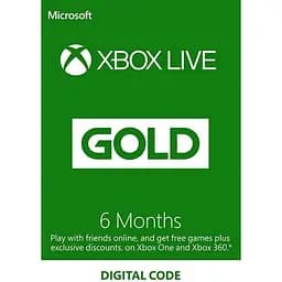 Xbox Live Gold - 6 місяців Xbox 360/One/Series підписка для всіх регіонів та країн
