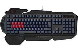 Клавіатура Bloody B318 чорний, USB, ігрова, мультимедійна, захист від вологи, 8 Light strike