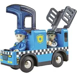 Іграшковий поліцейський автомобіль Hape з фігурками (E3738) - мініатюра 2