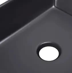 Комплект Qtap Tern: Раковина накладна прямокутна 480х370х135 мм Matt Black + Донний клапан PU03 (QT172074MBMBN47300) - мініатюра 4