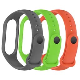 Комплект силіконових ремінців для фітнес браслетів Xiaomi Mi Band 5/6/7, Silicone, ditsy, зі зручною застібкою, на фітнес трекер та смарт годинник, ArmorStandart (ARM75070)