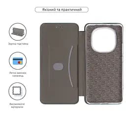 Чехол-книжка для Xiaomi Redmi Note 15 4G/Note 15 5G Poco M8 5G, G-Case, зеленый, кожаный чехол-книга из экокожи (PU) и TPU, с магнитом, с подставкой и вместительным кардхолдером, противоударный, защита всего корпуса, ArmorStandart (ARM90175) - мініатюра 3