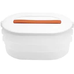 Контейнер трирівневий для зберігання МВМ My Home термостійкий білий (KP-04 WHITE)