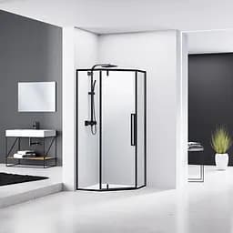 Душова кабіна Eger A Lany 90x90 п'ятикутна (без піддону) 599-552/1 Black - мініатюра 2