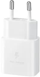 Samsung Зарядний пристрій мережевий 15Вт USB-С, кабель USB-C > USB-C, 1 м, білий