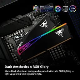 Модуль пам'яті для комп'ютера DDR5 32GB (2x16GB) 6400 MHz Viper Elite 5 Ultra RGB Patriot (VEUR532G6432K) - мініатюра 9